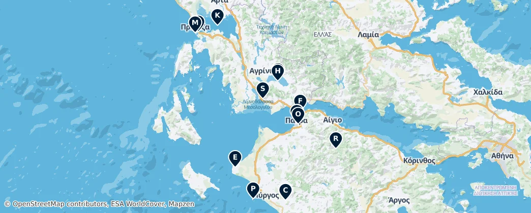 Map of Westgriechenland