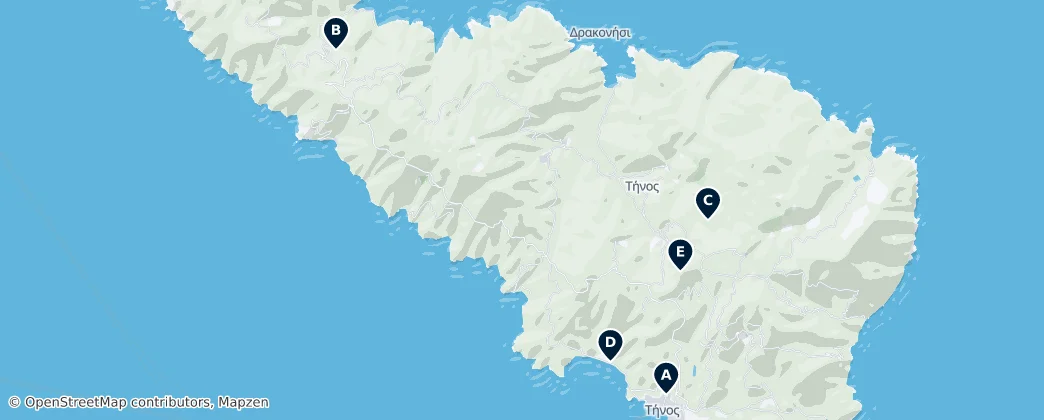 Map of Regionalbezirk Tinos