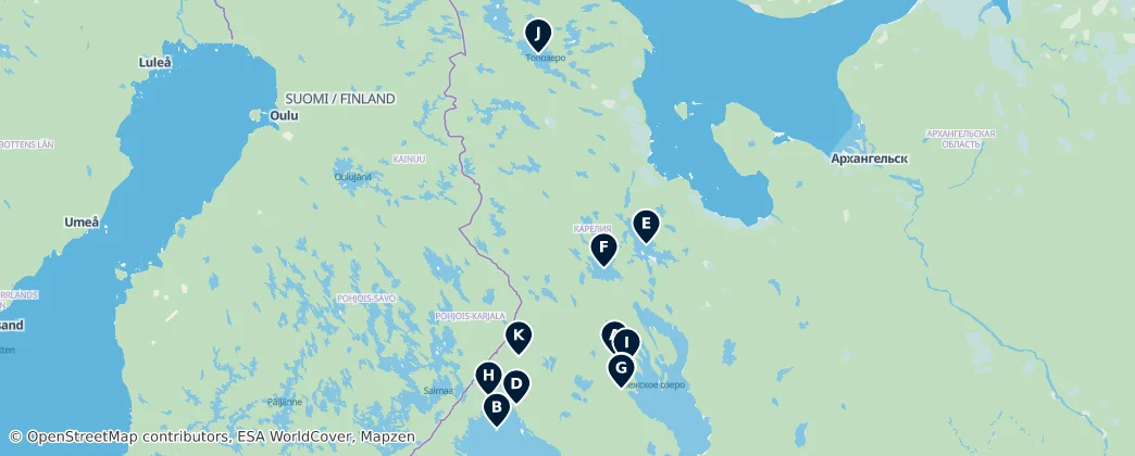 Map of Republik Karelien