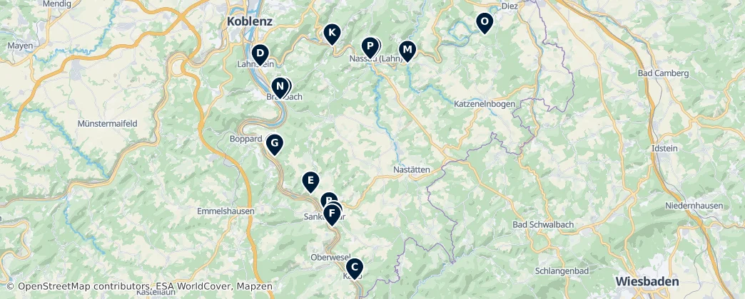 Map of Rhein-Lahn-Kreis