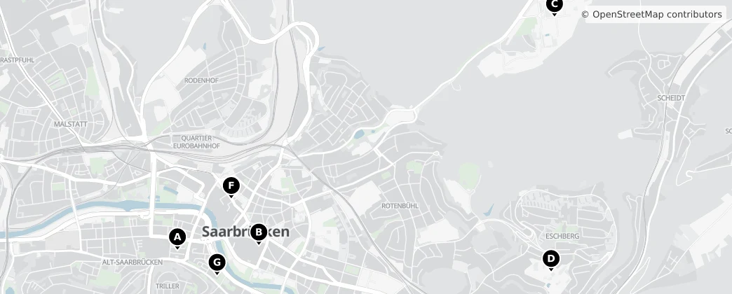 Map of Saarbrücken