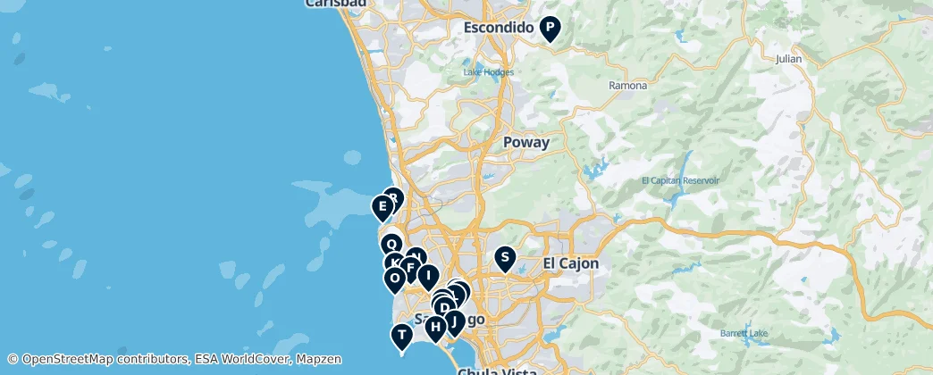Map of San Diego