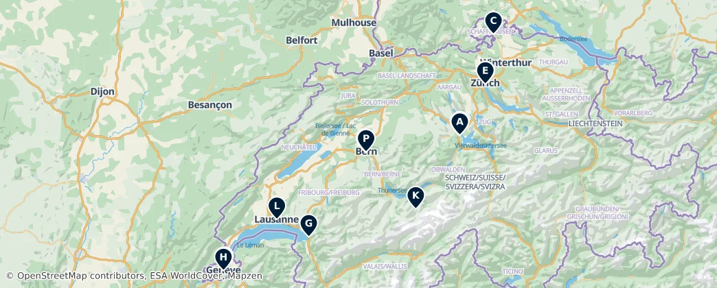 Map of Schweiz