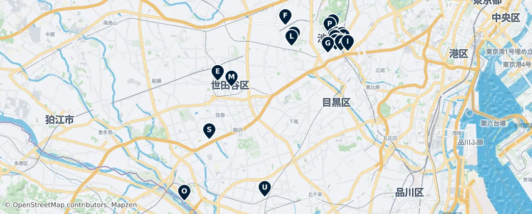 Map of Setagaya