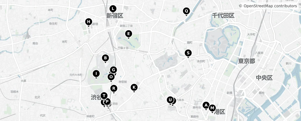 Map of Shibuya