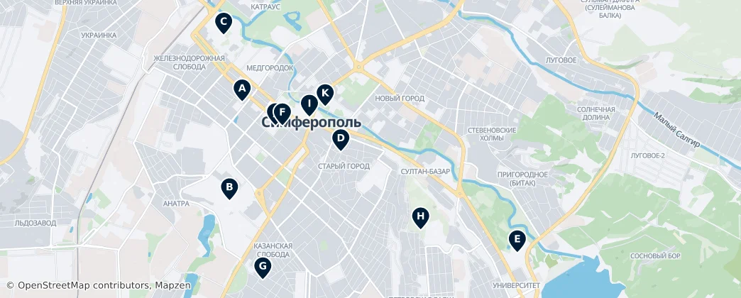 Map of Simferopol