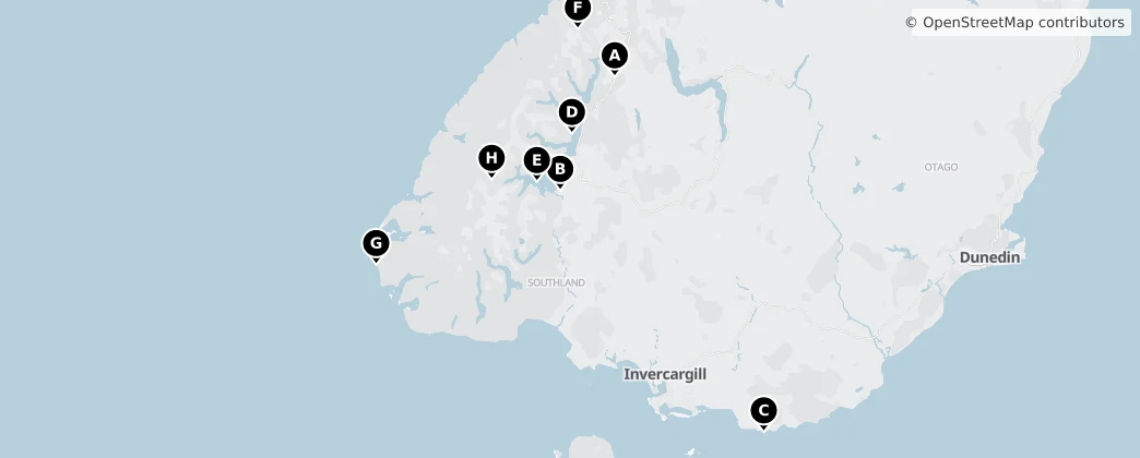Map of Southland District