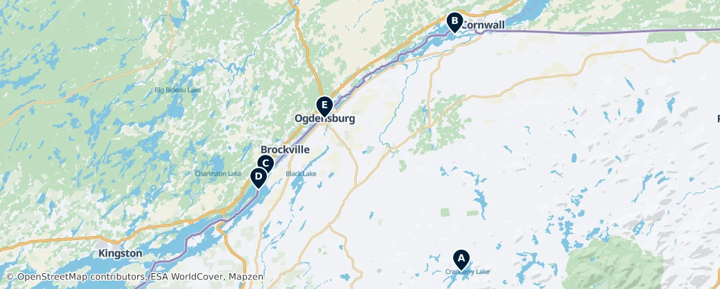 Map of St. Lawrence County