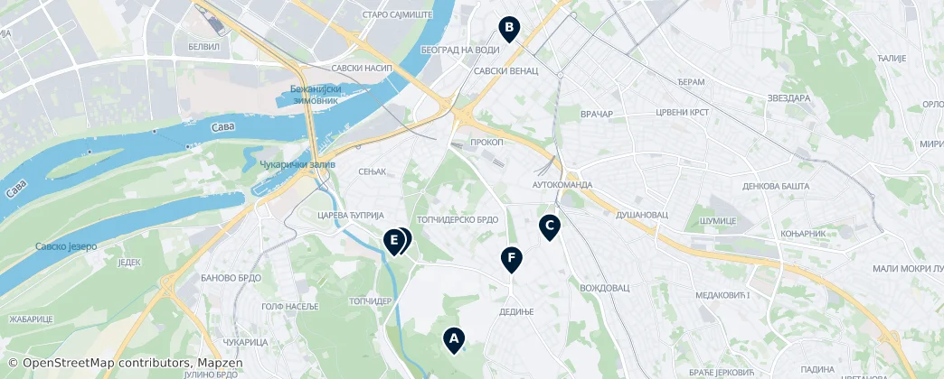 Map of Savski Venac