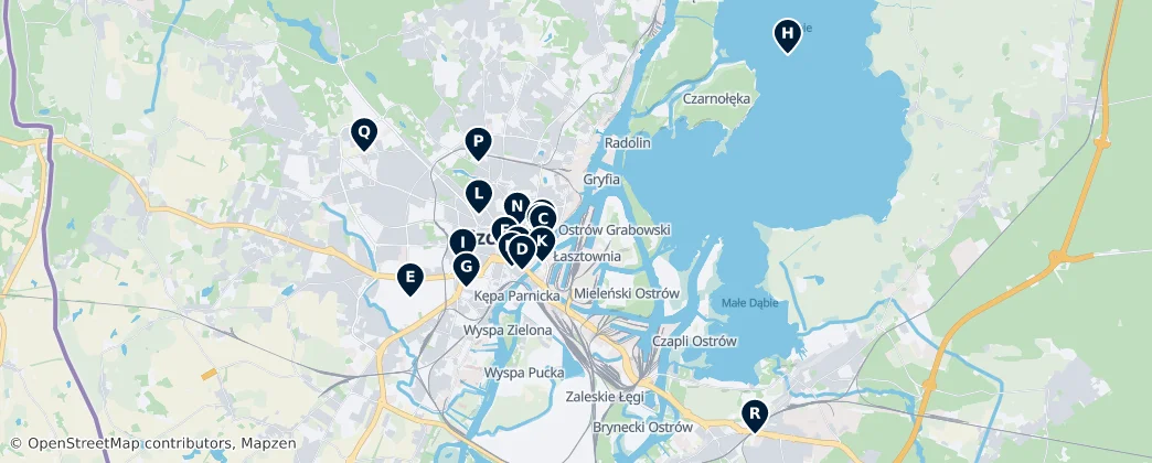 Map of Stettin