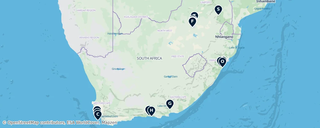 Map of Südafrika
