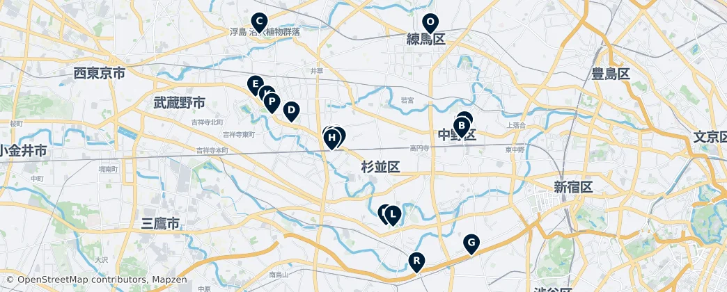 Map of Suginami