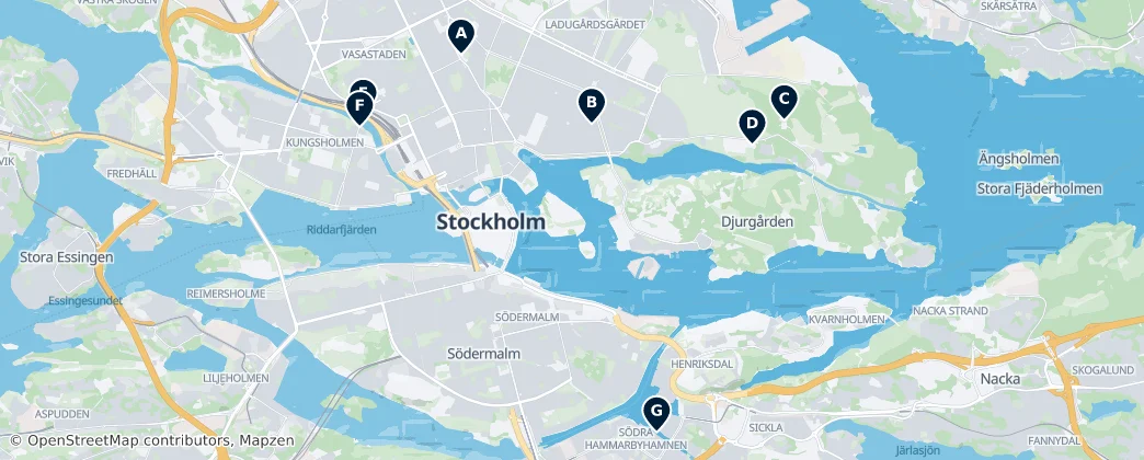 Map of Svealand