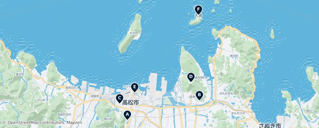 Map of Takamatsu