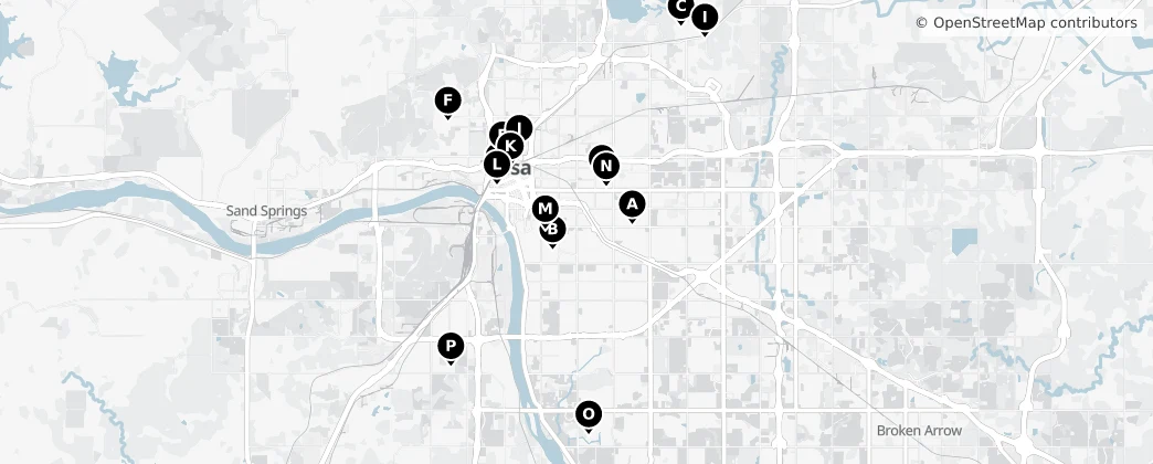 Map of Tulsa