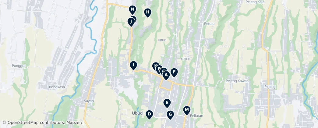 Map of Ubud