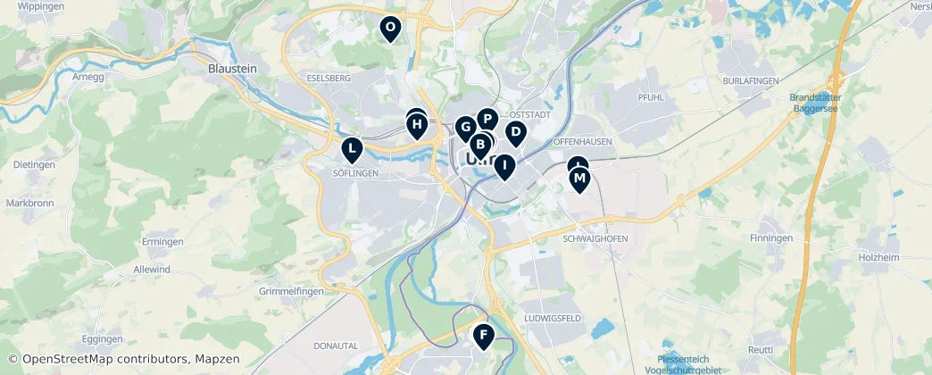 Map of Ulm