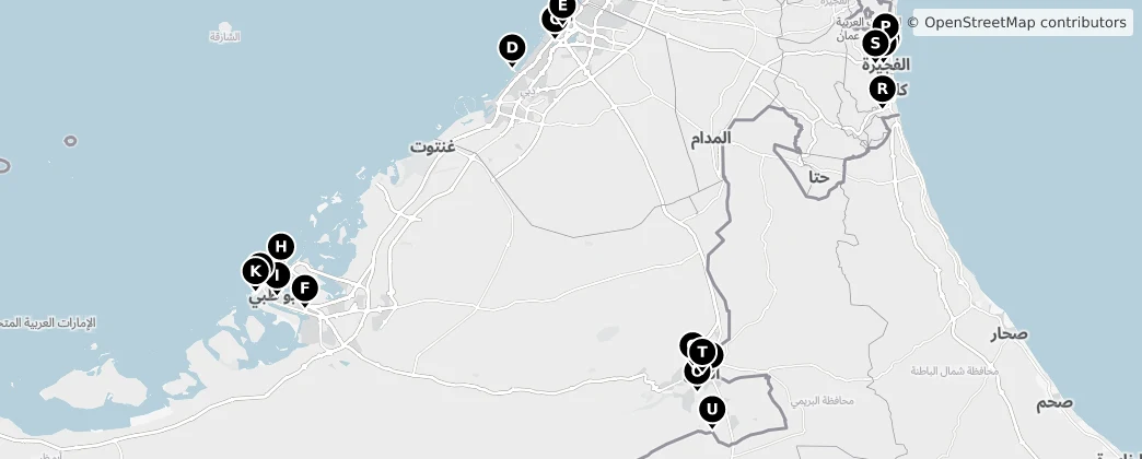 Map of Vereinigte Arabische Emirate