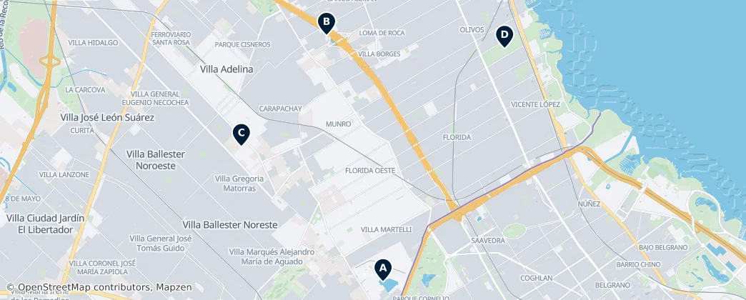 Map of Vicente López