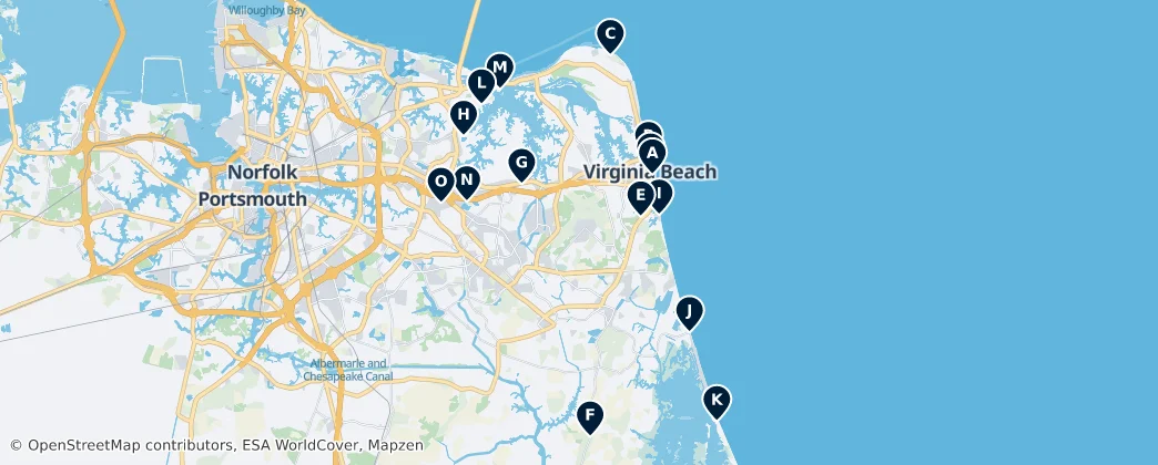 Map of Virginia Beach
