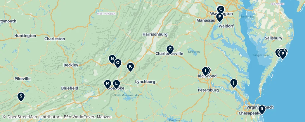 Map of Virginia