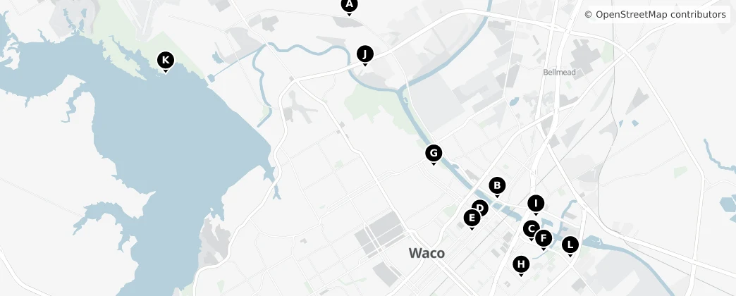 Map of Waco