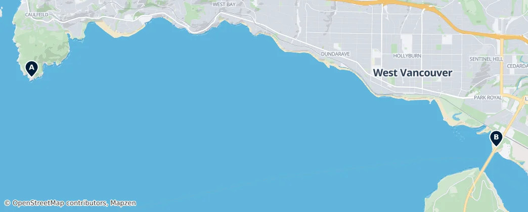 Map of West Vancouver