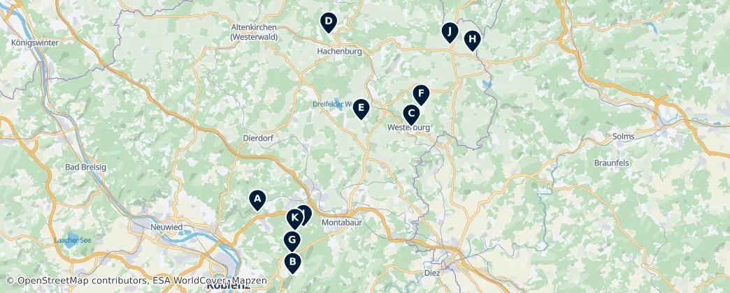 Map of Westerwaldkreis