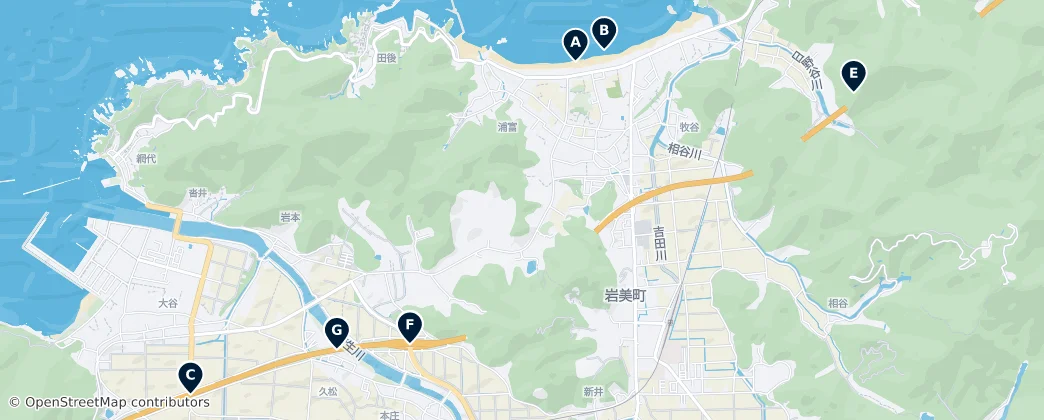 Map of Iwami County