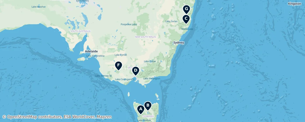 Map of Australien