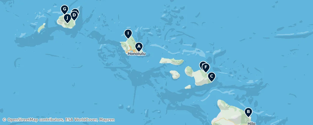 Map of Hawaii