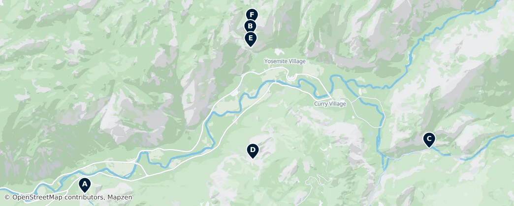 Map of Mariposa County