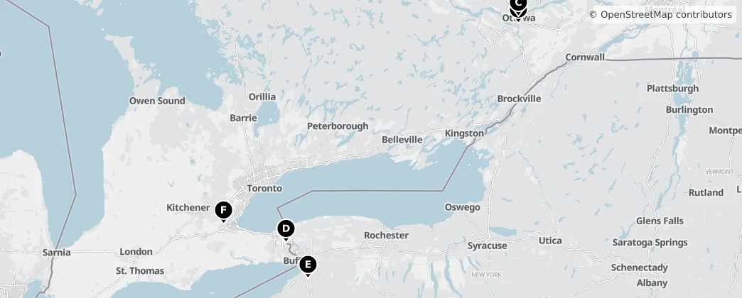 Map of Ontario