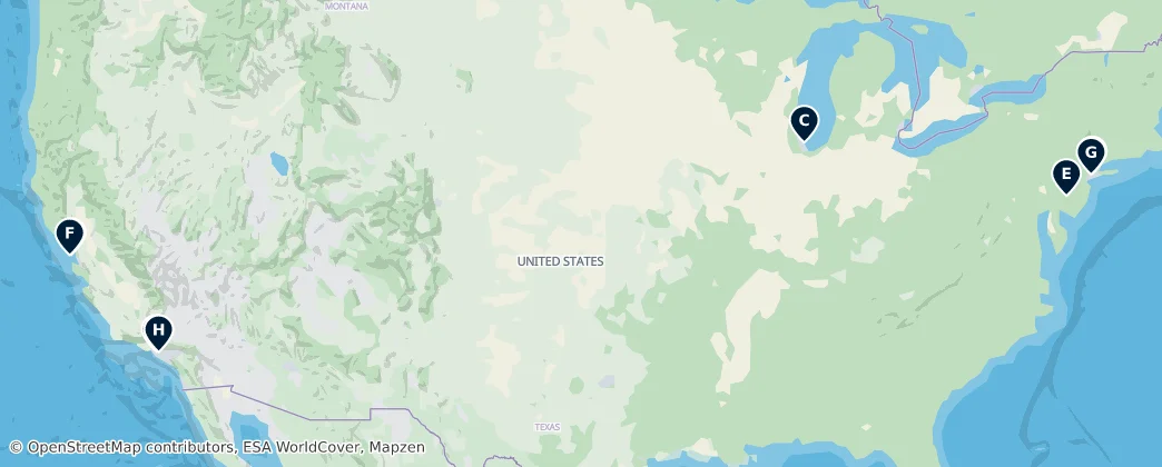 Map of Vereinigte Staaten von Amerika