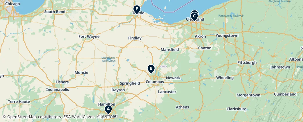 Map of Ohio