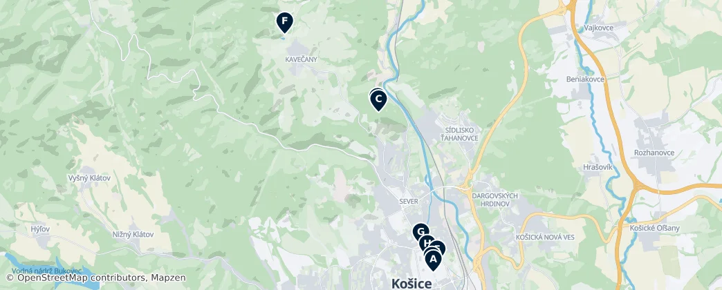Map of Košice I