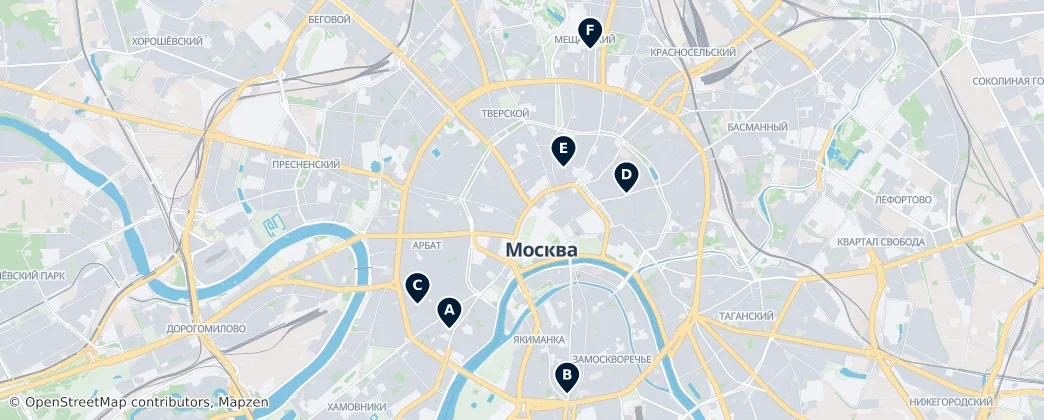 Map of Central Federal District