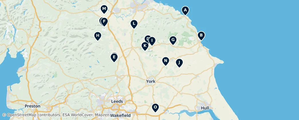 Map of North Yorkshire