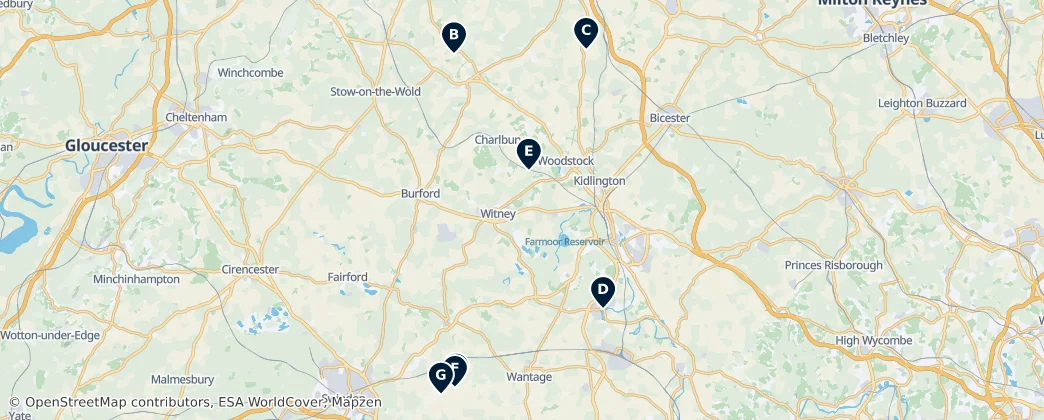 Map of Oxfordshire
