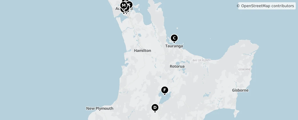 Map of New Zealand