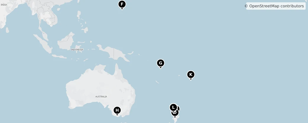 Map of Oceania