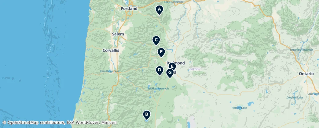 Map of Oregon