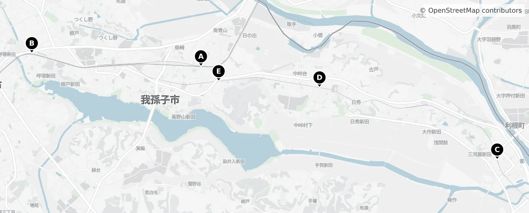 Map of Abiko