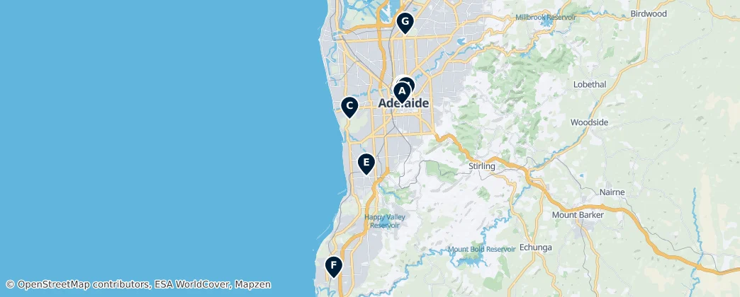 Map of Adelaida