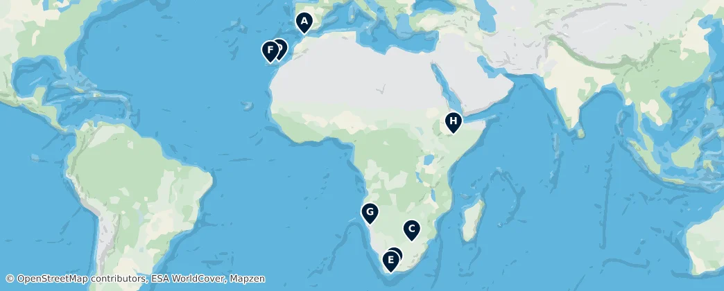 Map of África