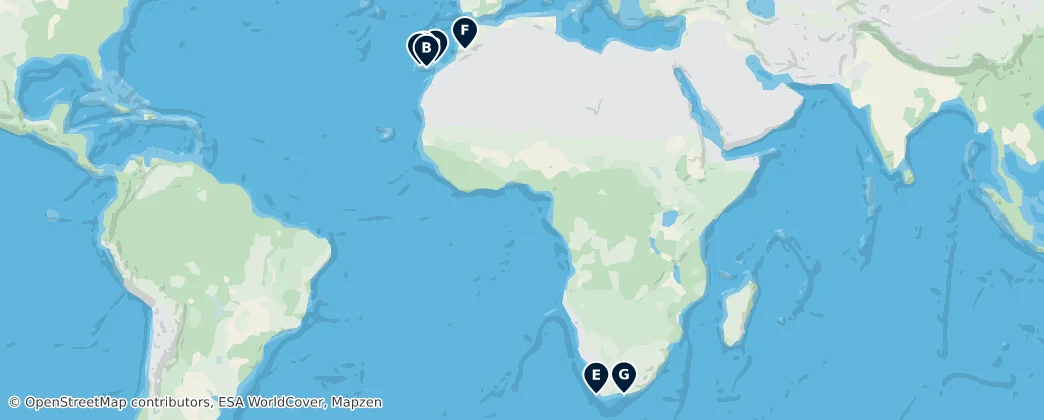 Map of África