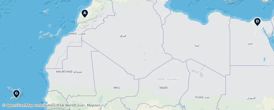 Map of África