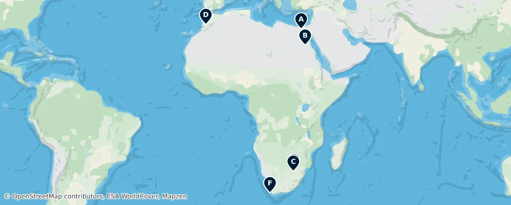 Map of África