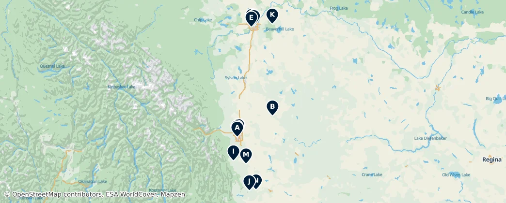 Map of Alberta