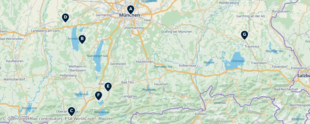 Map of Alta Baviera